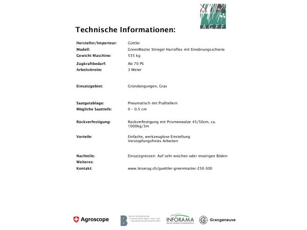 Güttler GreenMaster Striegel Harroflex